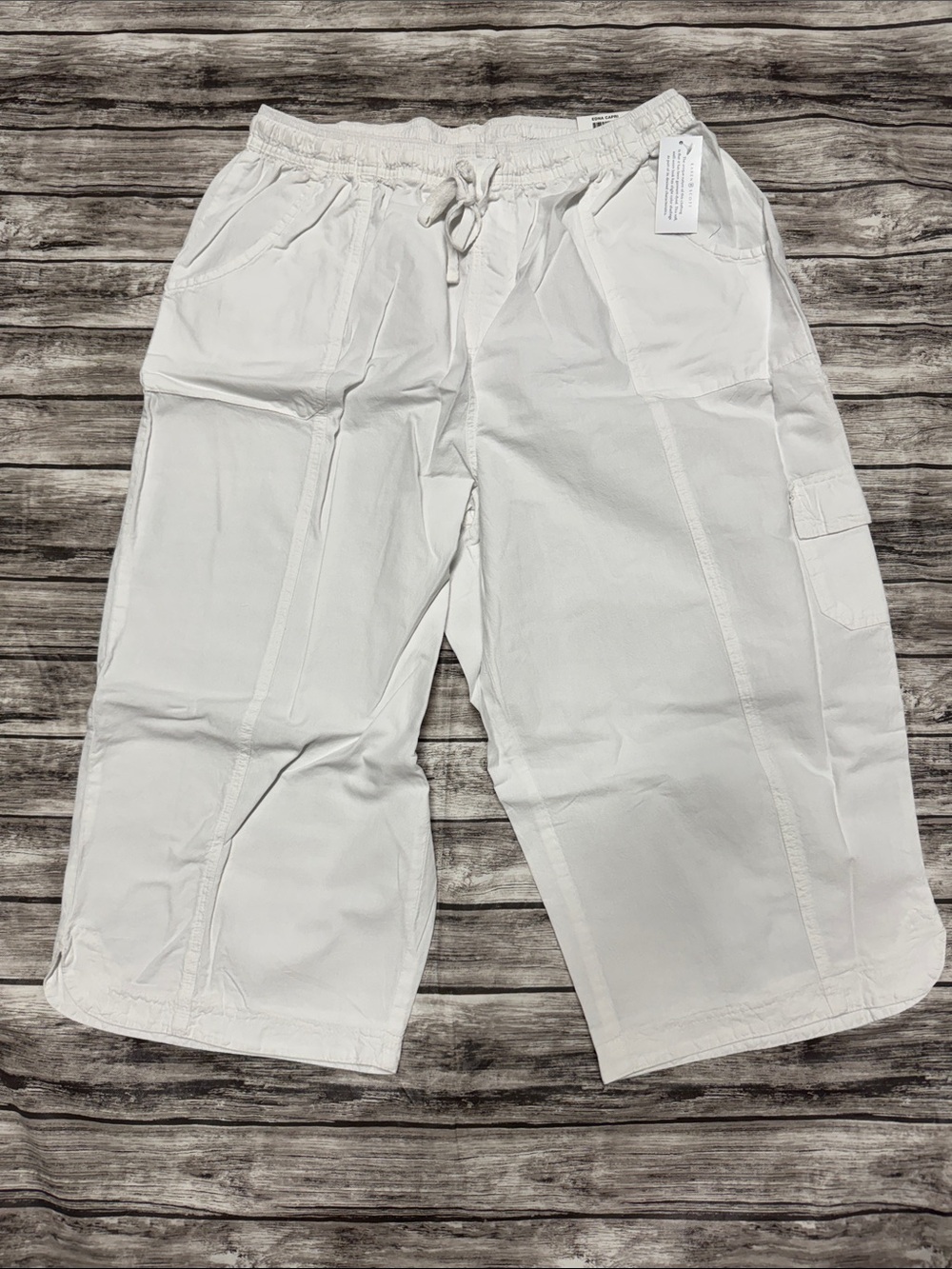 Karen Scott Bright White Edna Capri Plus Size for Women’s size 1X